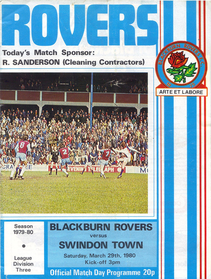 <b>Saturday, March 29, 1980</b><br />vs. Blackburn Rovers (Away)